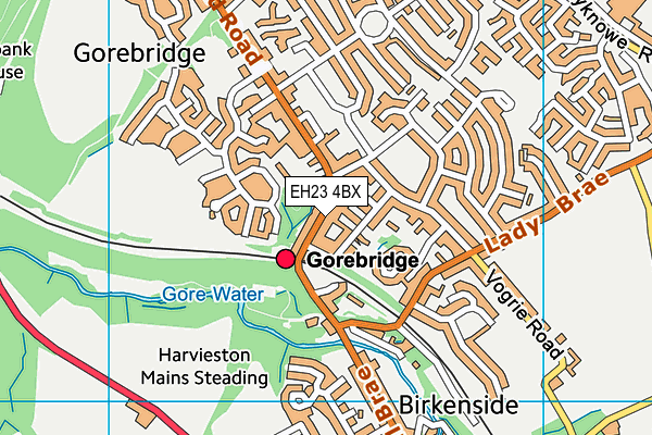 EH23 4BX map - OS VectorMap District (Ordnance Survey)