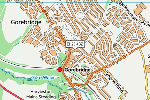 EH23 4BZ map - OS VectorMap District (Ordnance Survey)