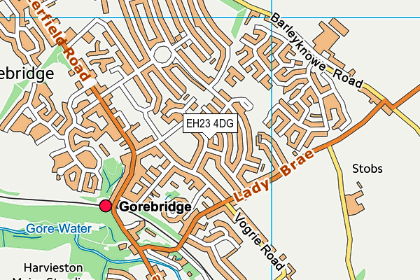 EH23 4DG map - OS VectorMap District (Ordnance Survey) EH23 4DG map - OS VectorMap District (Ordnance Survey)