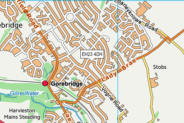 EH23 4DH map - OS VectorMap District (Ordnance Survey) EH23 4DH map - OS VectorMap District (Ordnance Survey)