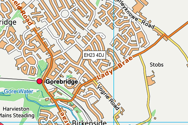 EH23 4DJ map - OS VectorMap District (Ordnance Survey) EH23 4DJ map - OS VectorMap District (Ordnance Survey)