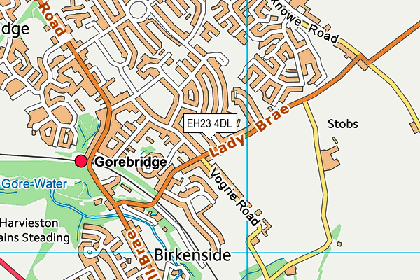 EH23 4DL map - OS VectorMap District (Ordnance Survey) EH23 4DL map - OS VectorMap District (Ordnance Survey)