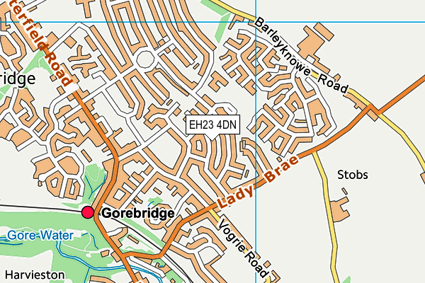 EH23 4DN map - OS VectorMap District (Ordnance Survey) EH23 4DN map - OS VectorMap District (Ordnance Survey)