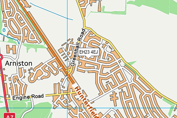 EH23 4EJ map - OS VectorMap District (Ordnance Survey) EH23 4EJ map - OS VectorMap District (Ordnance Survey)