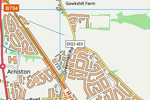 EH23 4EX map - OS VectorMap District (Ordnance Survey) EH23 4EX map - OS VectorMap District (Ordnance Survey)
