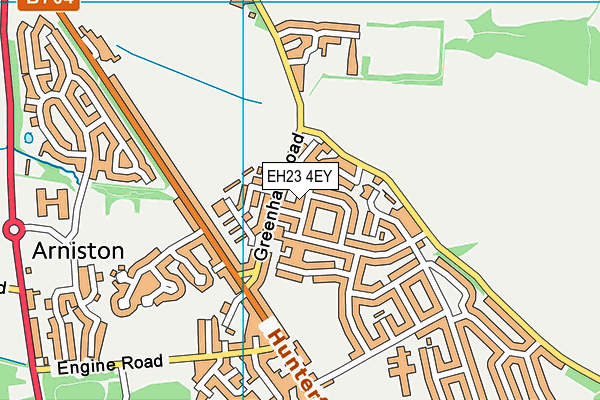 EH23 4EY map - OS VectorMap District (Ordnance Survey) EH23 4EY map - OS VectorMap District (Ordnance Survey)
