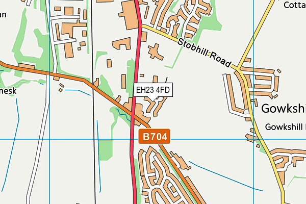 EH23 4FD map - OS VectorMap District (Ordnance Survey) EH23 4FD map - OS VectorMap District (Ordnance Survey)