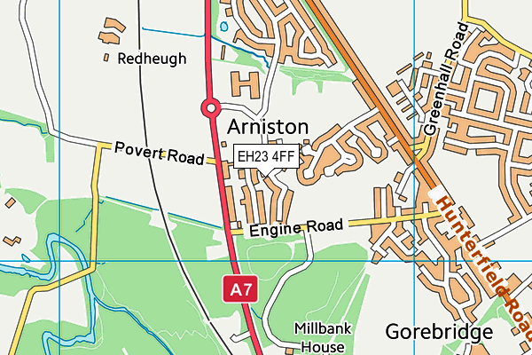 EH23 4FF map - OS VectorMap District (Ordnance Survey) EH23 4FF map - OS VectorMap District (Ordnance Survey)