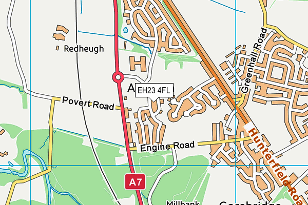 EH23 4FL map - OS VectorMap District (Ordnance Survey) EH23 4FL map - OS VectorMap District (Ordnance Survey)