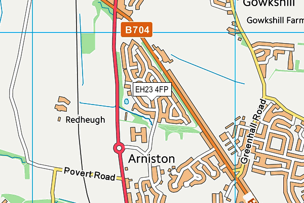 EH23 4FP map - OS VectorMap District (Ordnance Survey) EH23 4FP map - OS VectorMap District (Ordnance Survey)
