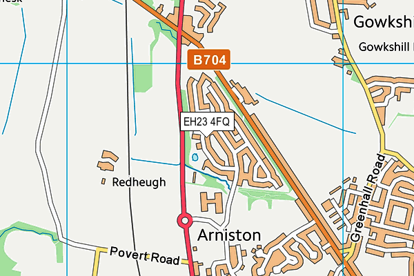 EH23 4FQ map - OS VectorMap District (Ordnance Survey) EH23 4FQ map - OS VectorMap District (Ordnance Survey)