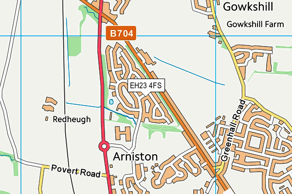EH23 4FS map - OS VectorMap District (Ordnance Survey) EH23 4FS map - OS VectorMap District (Ordnance Survey)