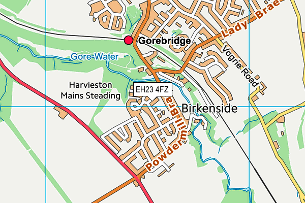 EH23 4FZ map - OS VectorMap District (Ordnance Survey) EH23 4FZ map - OS VectorMap District (Ordnance Survey)