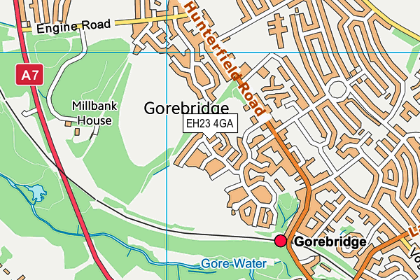 EH23 4GA map - OS VectorMap District (Ordnance Survey) EH23 4GA map - OS VectorMap District (Ordnance Survey)