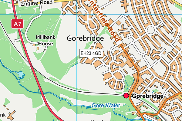 EH23 4GD map - OS VectorMap District (Ordnance Survey) EH23 4GD map - OS VectorMap District (Ordnance Survey)