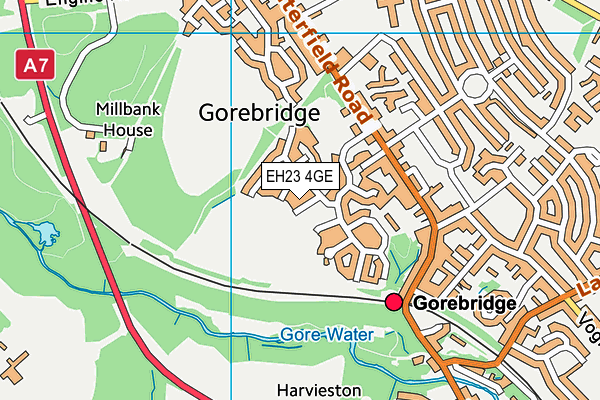 EH23 4GE map - OS VectorMap District (Ordnance Survey) EH23 4GE map - OS VectorMap District (Ordnance Survey)