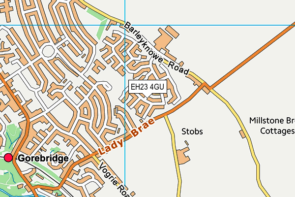 EH23 4GU map - OS VectorMap District (Ordnance Survey) EH23 4GU map - OS VectorMap District (Ordnance Survey)