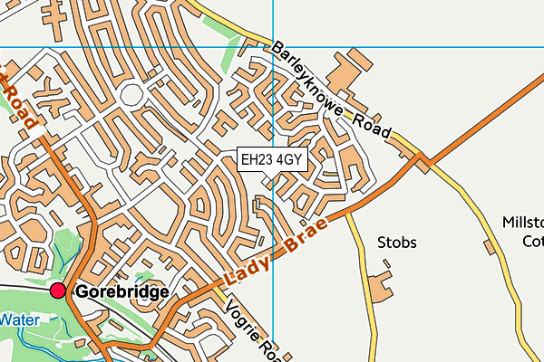 EH23 4GY map - OS VectorMap District (Ordnance Survey) EH23 4GY map - OS VectorMap District (Ordnance Survey)