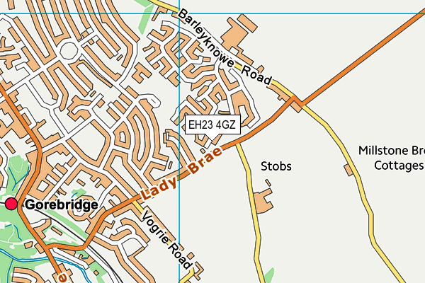 EH23 4GZ map - OS VectorMap District (Ordnance Survey) EH23 4GZ map - OS VectorMap District (Ordnance Survey)