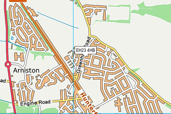 EH23 4HB map - OS VectorMap District (Ordnance Survey) EH23 4HB map - OS VectorMap District (Ordnance Survey)
