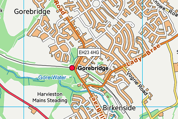 EH23 4HG map - OS VectorMap District (Ordnance Survey) EH23 4HG map - OS VectorMap District (Ordnance Survey)