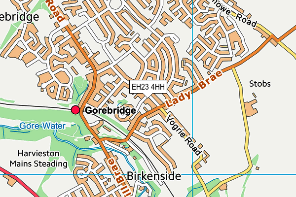 EH23 4HH map - OS VectorMap District (Ordnance Survey) EH23 4HH map - OS VectorMap District (Ordnance Survey)