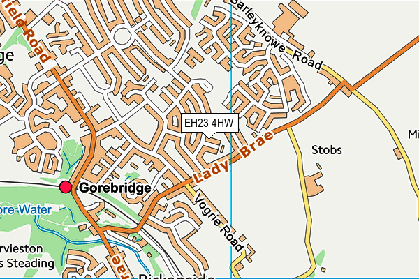 EH23 4HW map - OS VectorMap District (Ordnance Survey) EH23 4HW map - OS VectorMap District (Ordnance Survey)
