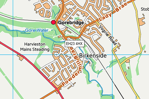 EH23 4HX map - OS VectorMap District (Ordnance Survey) EH23 4HX map - OS VectorMap District (Ordnance Survey)