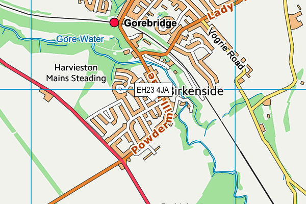 EH23 4JA map - OS VectorMap District (Ordnance Survey) EH23 4JA map - OS VectorMap District (Ordnance Survey)