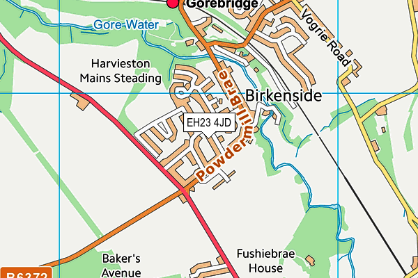 EH23 4JD map - OS VectorMap District (Ordnance Survey) EH23 4JD map - OS VectorMap District (Ordnance Survey)