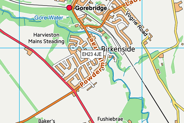 EH23 4JE map - OS VectorMap District (Ordnance Survey) EH23 4JE map - OS VectorMap District (Ordnance Survey)