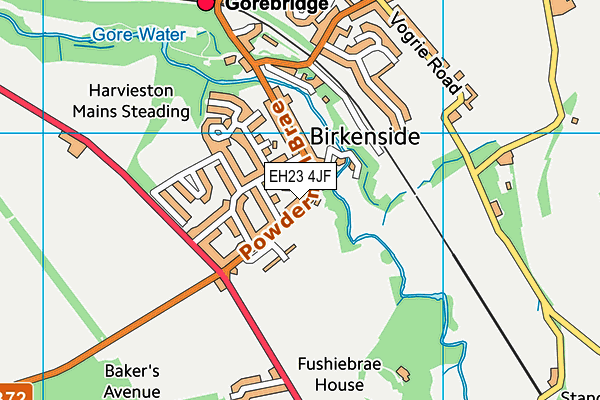 EH23 4JF map - OS VectorMap District (Ordnance Survey) EH23 4JF map - OS VectorMap District (Ordnance Survey)