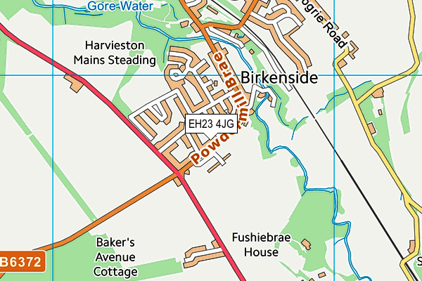 EH23 4JG map - OS VectorMap District (Ordnance Survey) EH23 4JG map - OS VectorMap District (Ordnance Survey)