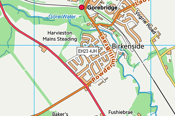EH23 4JH map - OS VectorMap District (Ordnance Survey) EH23 4JH map - OS VectorMap District (Ordnance Survey)