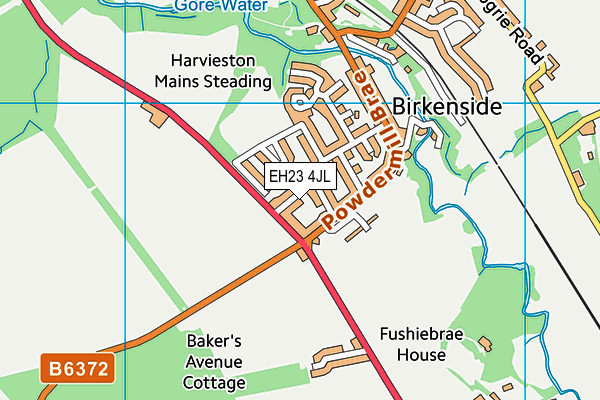 EH23 4JL map - OS VectorMap District (Ordnance Survey) EH23 4JL map - OS VectorMap District (Ordnance Survey)