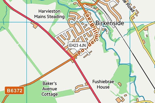 EH23 4JN map - OS VectorMap District (Ordnance Survey) EH23 4JN map - OS VectorMap District (Ordnance Survey)