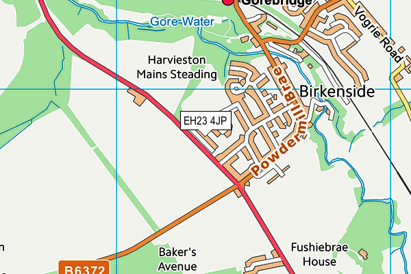 EH23 4JP map - OS VectorMap District (Ordnance Survey) EH23 4JP map - OS VectorMap District (Ordnance Survey)