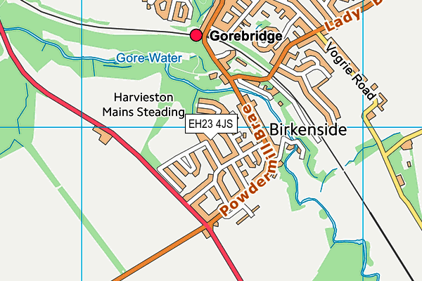 EH23 4JS map - OS VectorMap District (Ordnance Survey) EH23 4JS map - OS VectorMap District (Ordnance Survey)