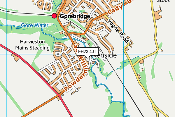 EH23 4JT map - OS VectorMap District (Ordnance Survey) EH23 4JT map - OS VectorMap District (Ordnance Survey)