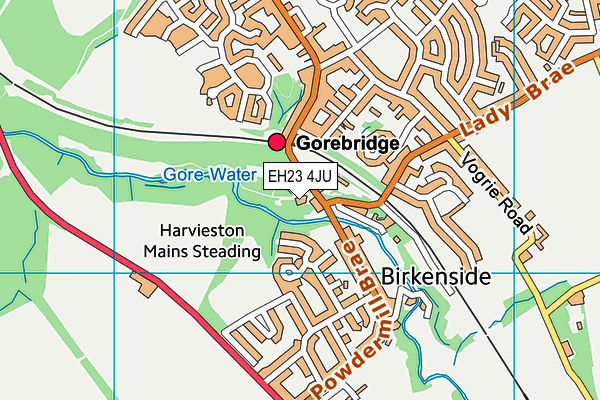 EH23 4JU map - OS VectorMap District (Ordnance Survey) EH23 4JU map - OS VectorMap District (Ordnance Survey)