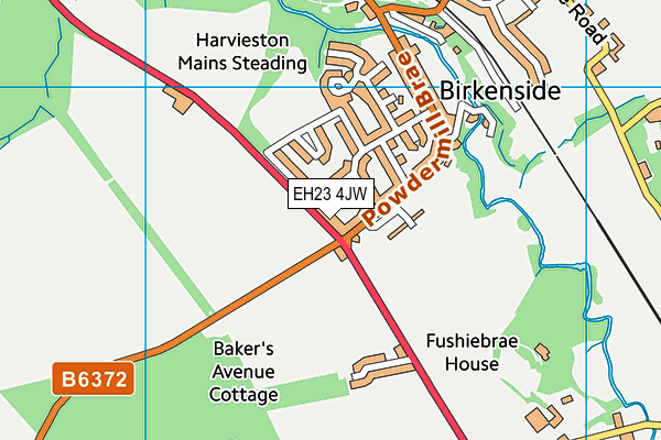 EH23 4JW map - OS VectorMap District (Ordnance Survey) EH23 4JW map - OS VectorMap District (Ordnance Survey)