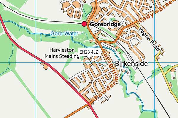 EH23 4JZ map - OS VectorMap District (Ordnance Survey) EH23 4JZ map - OS VectorMap District (Ordnance Survey)
