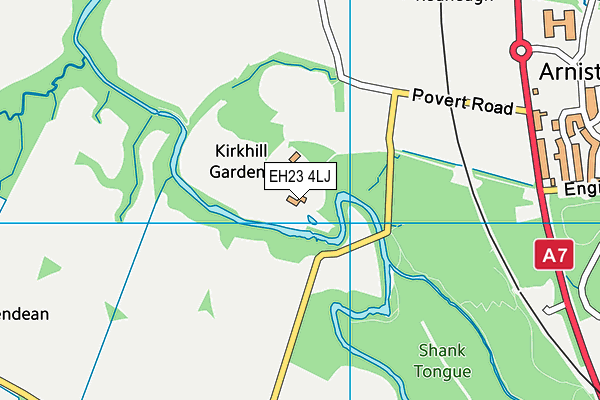 EH23 4LJ map - OS VectorMap District (Ordnance Survey) EH23 4LJ map - OS VectorMap District (Ordnance Survey)