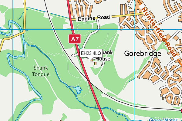 EH23 4LQ map - OS VectorMap District (Ordnance Survey) EH23 4LQ map - OS VectorMap District (Ordnance Survey)