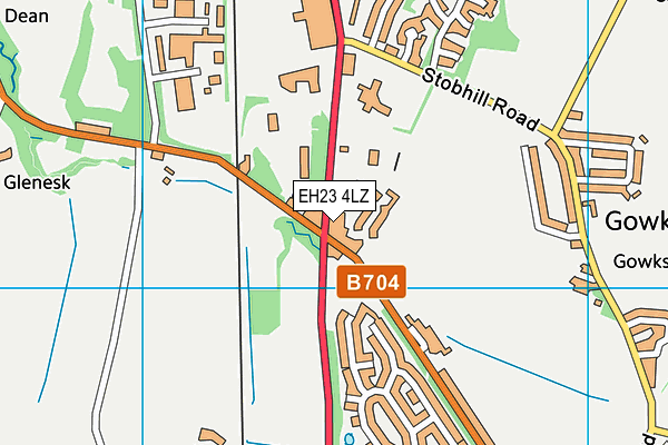 EH23 4LZ map - OS VectorMap District (Ordnance Survey) EH23 4LZ map - OS VectorMap District (Ordnance Survey)