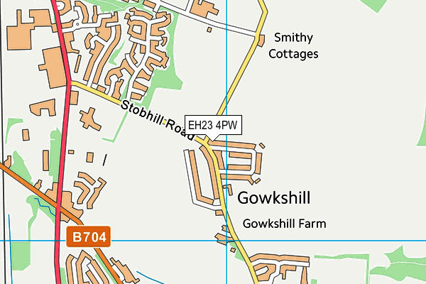 EH23 4PW map - OS VectorMap District (Ordnance Survey) EH23 4PW map - OS VectorMap District (Ordnance Survey)