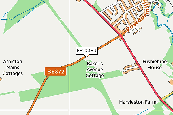 EH23 4RU map - OS VectorMap District (Ordnance Survey) EH23 4RU map - OS VectorMap District (Ordnance Survey)
