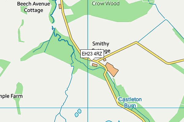 EH23 4RZ map - OS VectorMap District (Ordnance Survey)