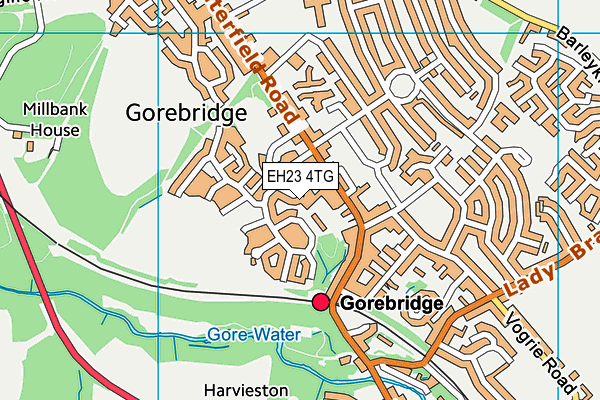 EH23 4TG map - OS VectorMap District (Ordnance Survey) EH23 4TG map - OS VectorMap District (Ordnance Survey)