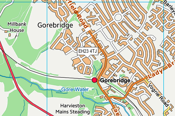 EH23 4TJ map - OS VectorMap District (Ordnance Survey) EH23 4TJ map - OS VectorMap District (Ordnance Survey)